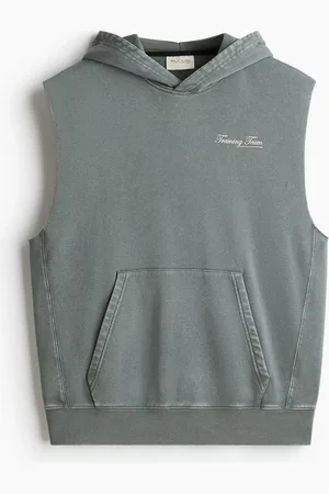 H&M Ärmelloser Sport-Hoodie in Loose Fit - Grün