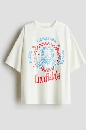 H&M Baumwoll-T-Shirt mit Print - Weiß