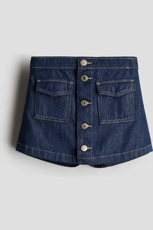 H&M Skort aus Baumwolldenim - Blau