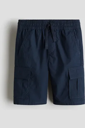 H&M Cargo-Shorts aus Baumwollpopeline - Blau