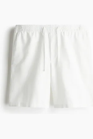 H&M Shorts aus Leinenmix in Relaxed Fit - Weiß