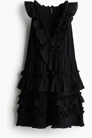 H&M Kleid mit Volants - Schwarz