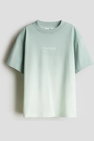 H&M T-Shirt mit Print - Grün