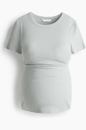 H&M MAMA Geripptes Shirt - Grün