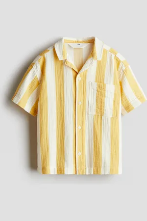 H&M Freizeithemd aus Baumwollmusselin - Gelb