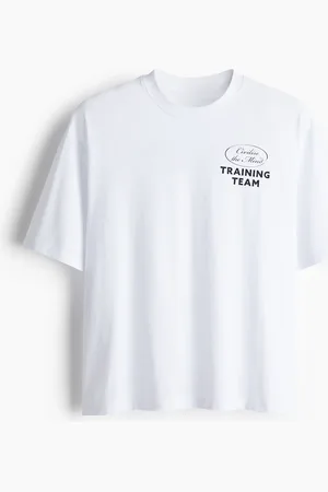 H&M Kastiges Sport-T-Shirt mit DryMove™ - Weiß