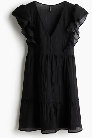 H&M Kleid mit Volants - Schwarz