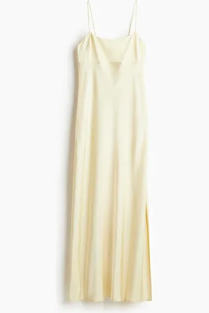 H&M Maxikleid mit Bindedetail - Gelb