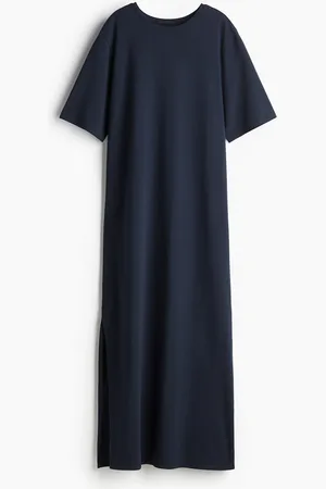 H&M Langes T-Shirt-Kleid - Blau