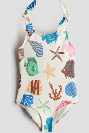H&M Badeanzug mit Print - Beige