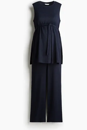 H&M MAMA 2-teiliges Set aus Strukturjersey - Blau