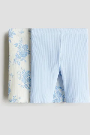 H&M 2-pack ribbed cycling shorts - Blau
