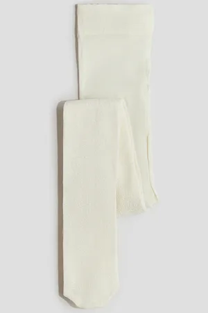 H&M Spitzenstrumpfhose - Weiß