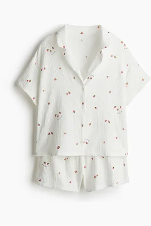 H&M Cotton muslin pyjamas - Weiß