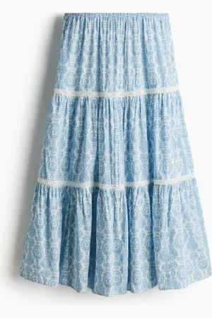 H&M Maxirock mit Spitze - Weiß