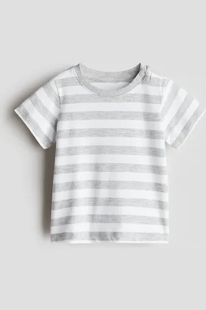 H&M T-Shirt aus Baumwolljersey - Grau
