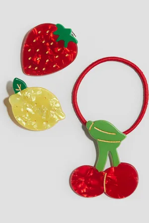 H&M 3er-Pack Haaraccessoires - Rot