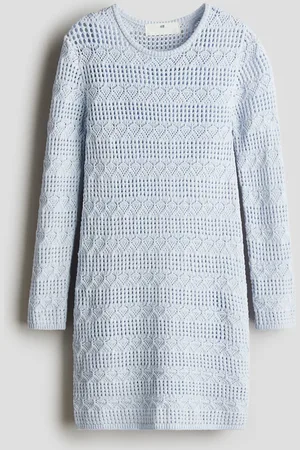 H&M Kleid im Häkellook - Blau