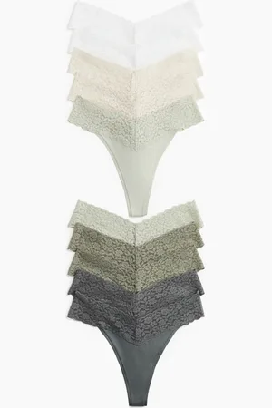H&M 10er-Pack Tangas aus Spitze - Grün