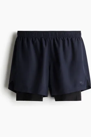 H&M Doppellagige Sportshorts mit DryMove™ - Blau
