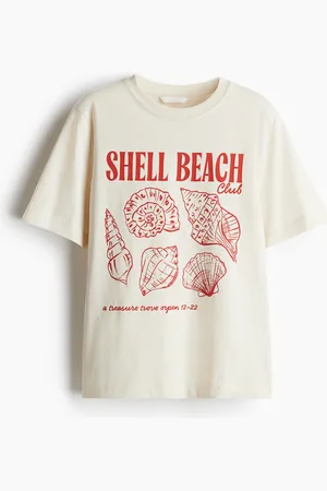 H&M T-Shirt mit Print - Beige