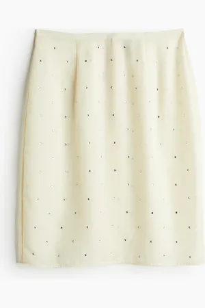 H&M Rock mit Strassverzierung - Beige
