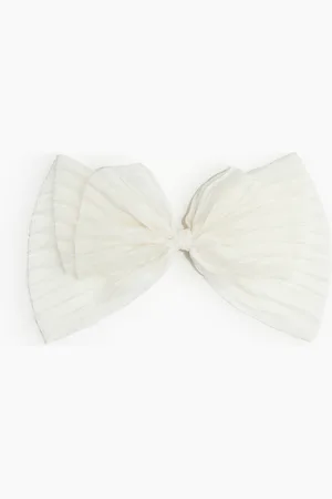 H&M Haarspange mit plissierter Schleife - Beige