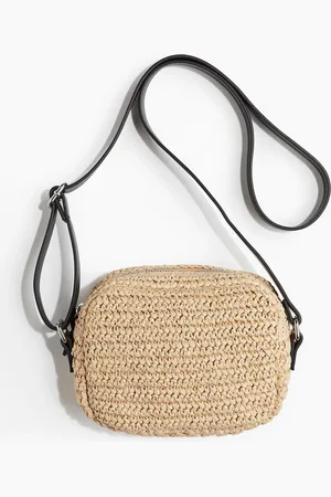 H&M Crossbody-Strohtasche - Beige