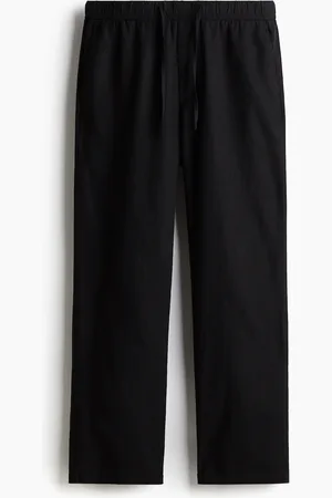H&M Hose aus Leinenmix in Relaxed Fit - Schwarz