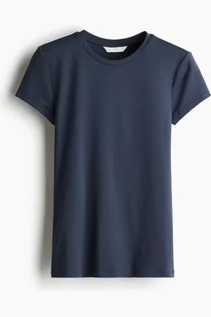 H&M Figurbetontes T-Shirt - Blau