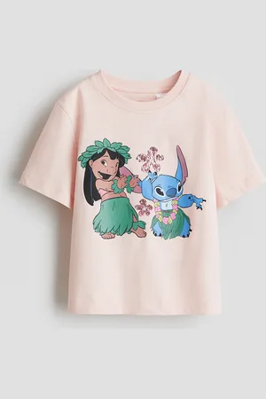 H&M Baumwoll-T-Shirt mit Motivprint - Pink