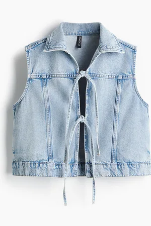 H&M Offenes Jeansgilet - Blau