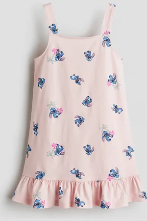 H&M Bedrucktes Baumwollkleid - Pink