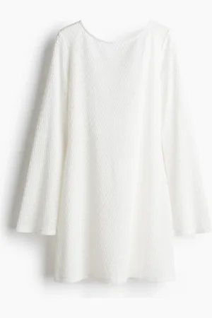 H&M Strandkleid mit Bindebändern im Rücken - Weiß