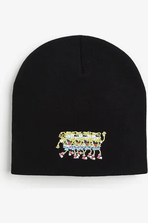 H&M Beanie mit Motivprint - Schwarz