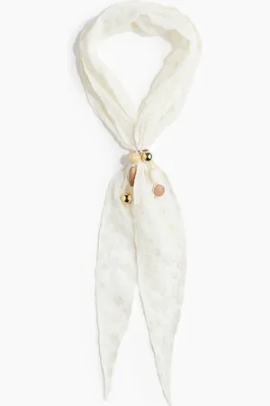 H&M Besticktes Halstuch - Weiß