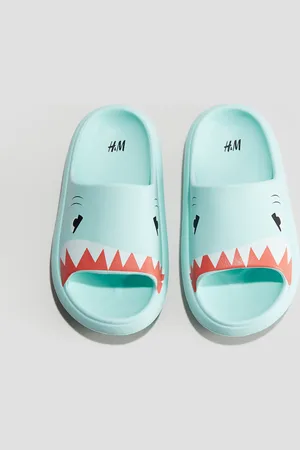 H&M Chunky Badesandalen mit Print - Grün