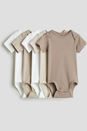 H&M 5er-Pack Baumwollbodys - Braun