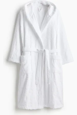 H&M Bademantel aus Frottee - Weiß