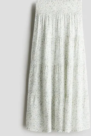 H&M Smocked tiered skirt - Weiß
