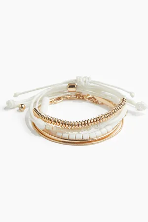 H&M 5er-Pack Armbänder - Weiß