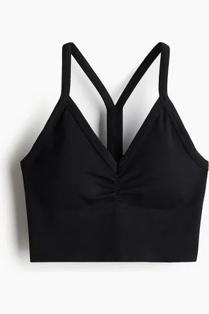 H&M Seamless Medium Support Sport-BH mit DryMove™ - Schwarz