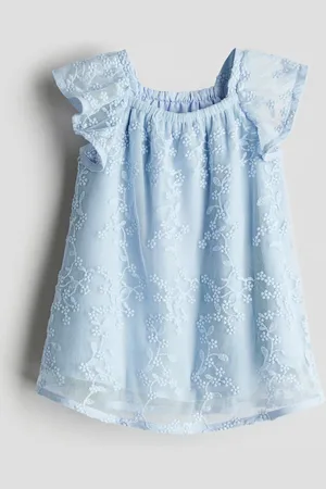 H&M Spitzenkleid in A-Linie - Blau