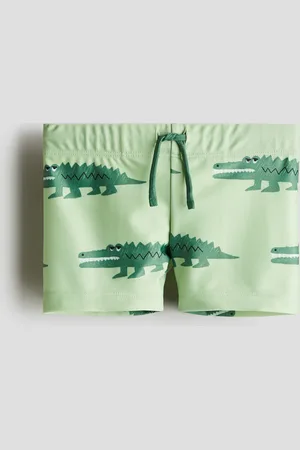 H&M Gemusterte Badehose - Grün