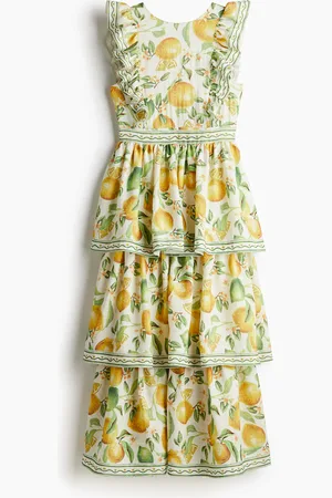 H&M Kleid mit Volants - Weiß
