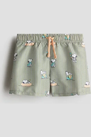 H&M Badeshorts mit Print - Grün