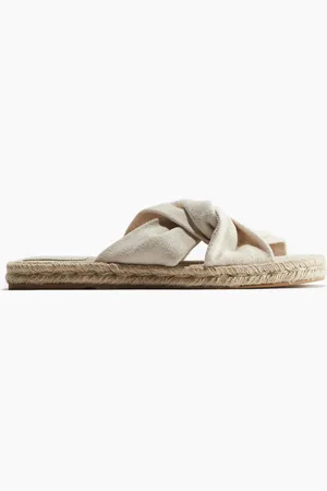 H&M Espadrille-Sandalen mit Twistdetail - Beige