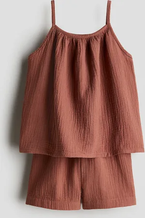 H&M Zweiteiler aus Baumwollmusselin - Orange