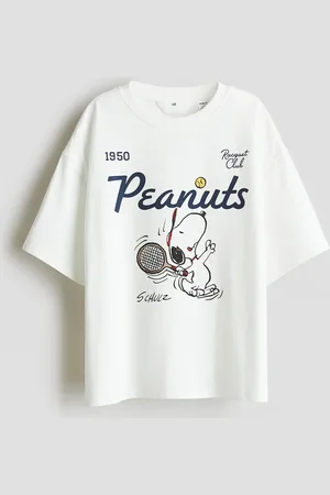 H&M Baumwoll-T-Shirt mit Print - Weiß