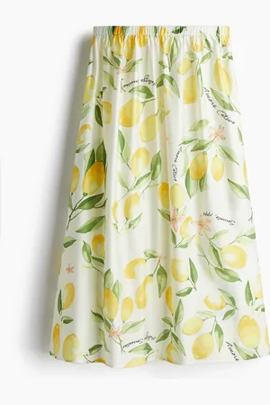 H&M Ausgestellter Rock - Gelb